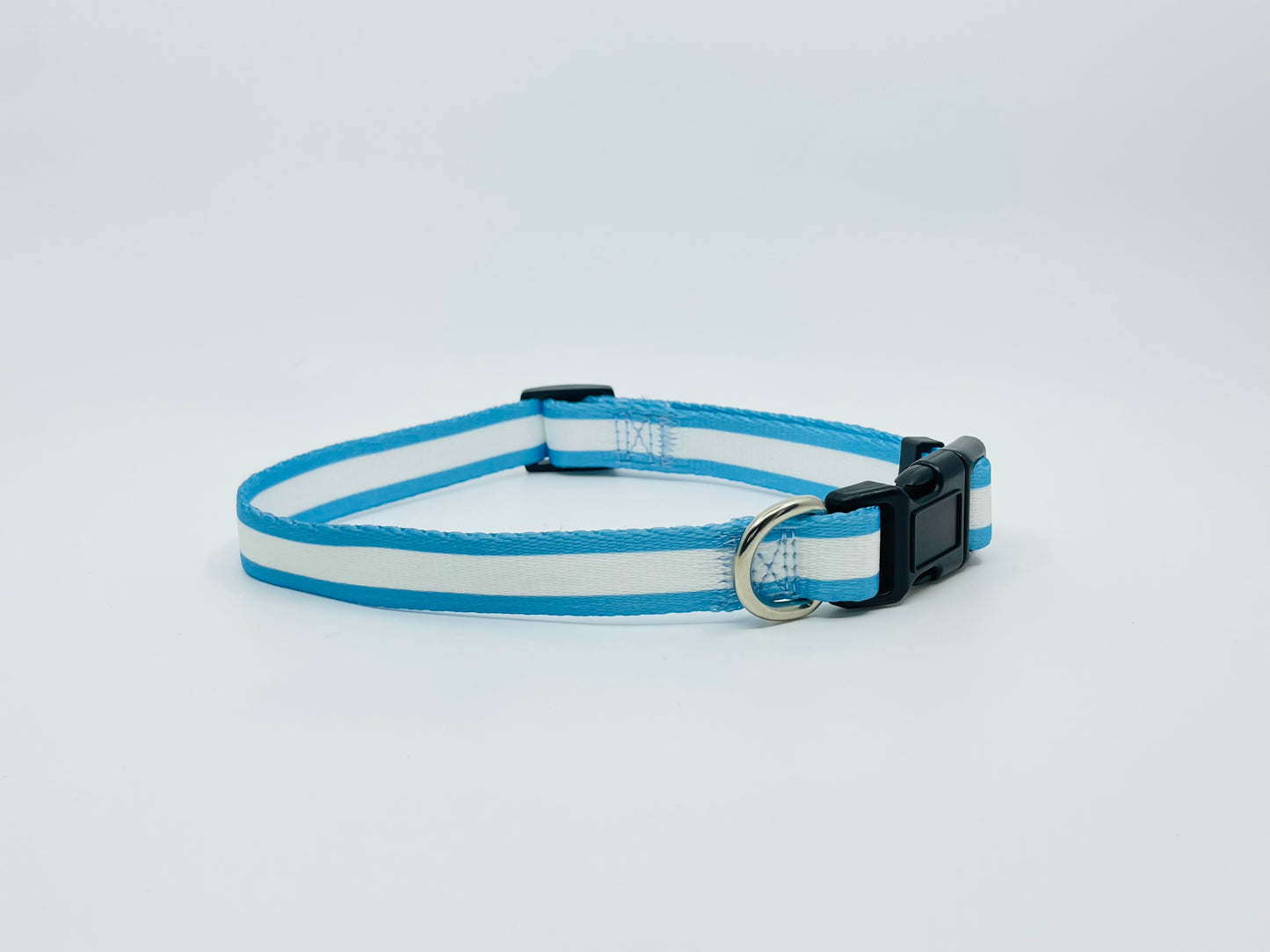 Light Blue Mighty Stripe Dog Collar