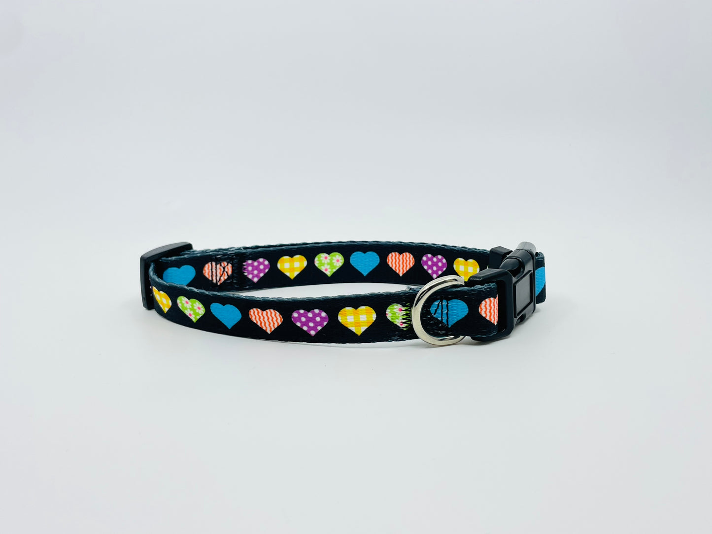 Colorful Hearts Dog Collar