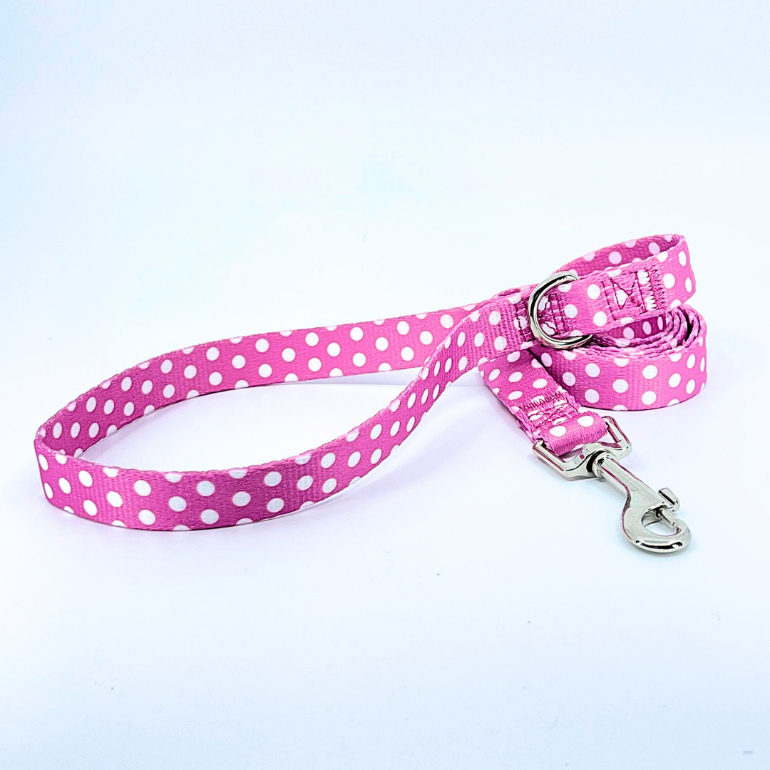 Pink Polka Dog Leash