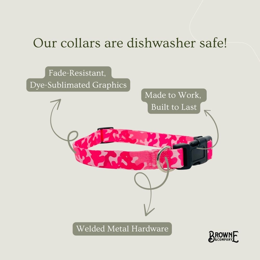 Pink Camo Dog Collar