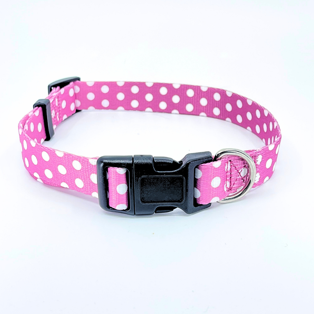 Pink Polka Dot Dog Collar