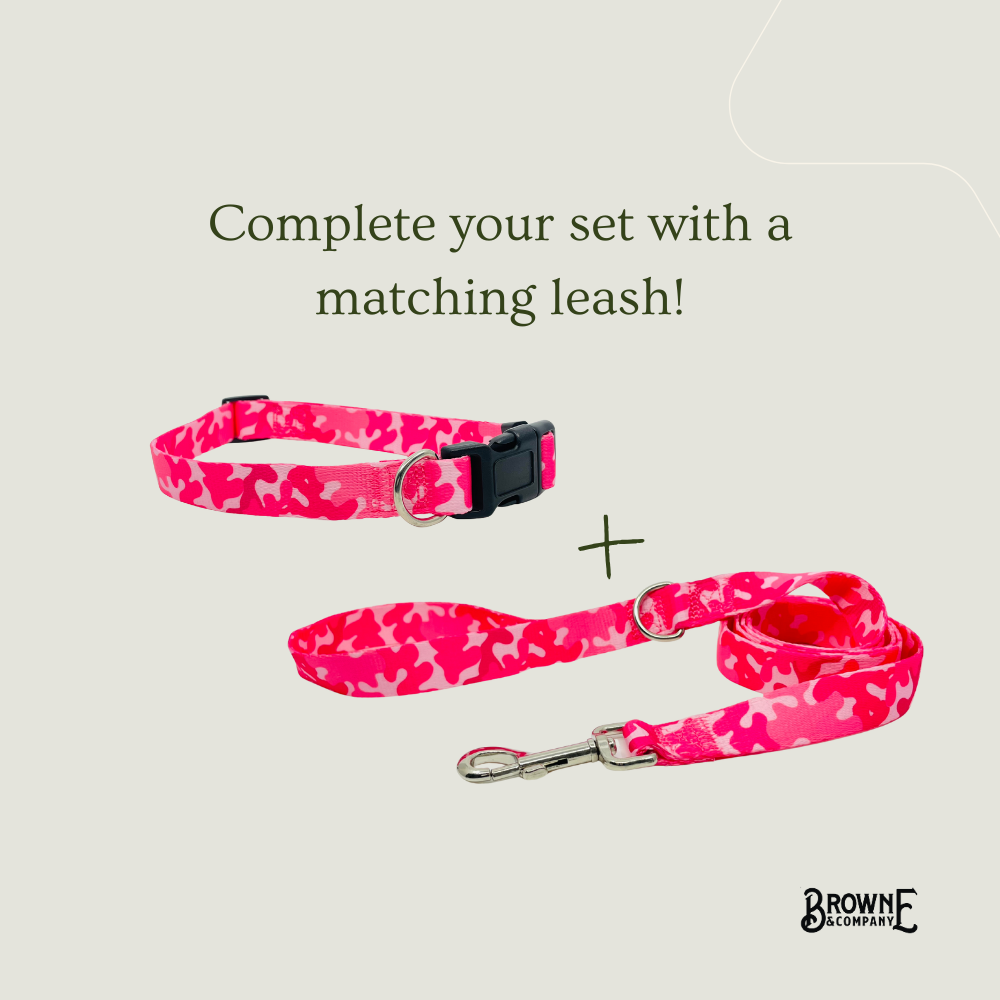 Pink Camo Dog Collar
